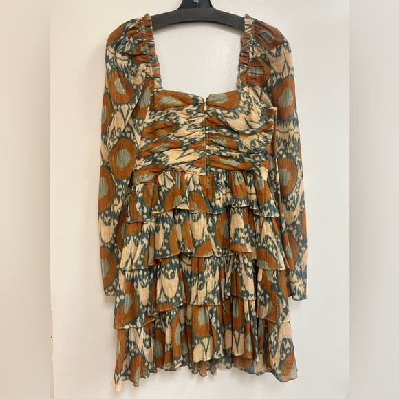 Ulla Johnson Naiya Metallic Long Sleeve Mini Dress - Picture 4 of 5